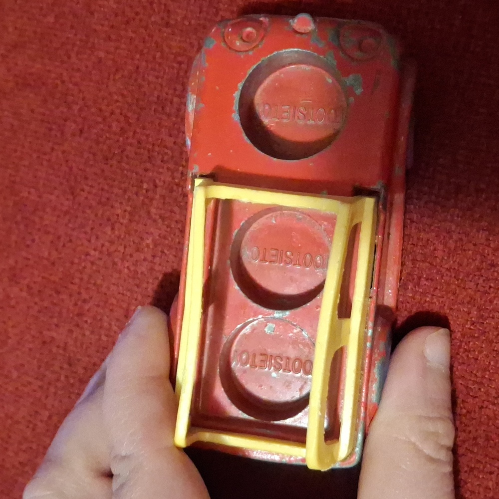 Tootsie Toy Red and Yellow Classic Toy Utility Vehicle Happy Face Collectible - Picture 8 of 10